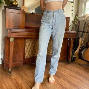 Blue and white pinstripe pants size 25